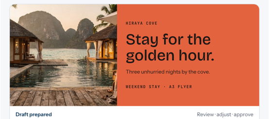 AI hotel marketing materials — demo preview
