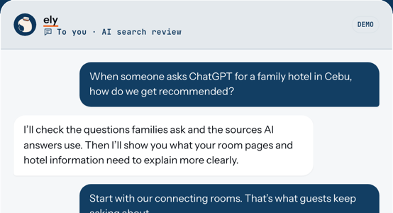 Hotel generative engine optimization — demo preview