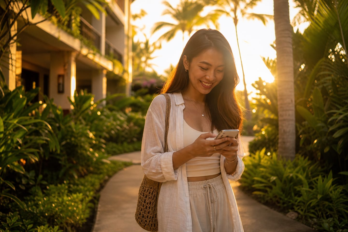 Illustrative hospitality scene for viber for hotels