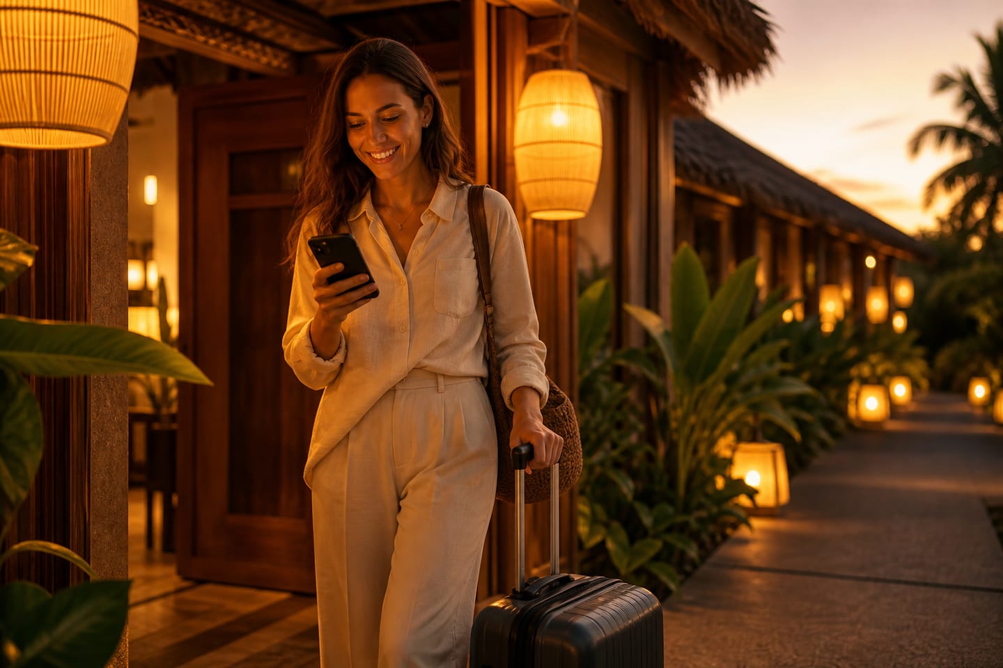 Illustrative hospitality scene for whatsapp for hotels